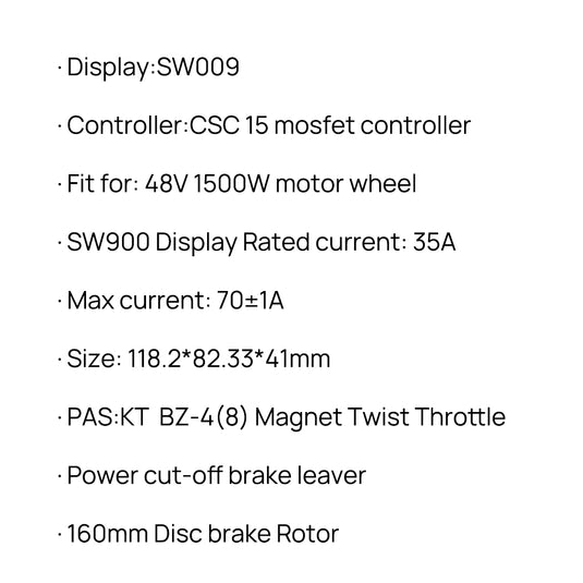 PORIYA ebike Conversion Kit 48V1500W Motor Electric bike rear Wheel 26 27.5 29in