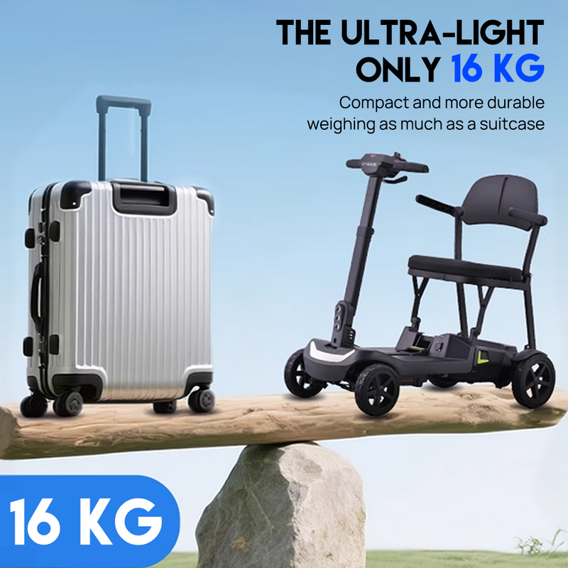 Load image into Gallery viewer, 16KG Electric Mobility Scooter Lithium Motorised Foldable w/ Storage Basket
