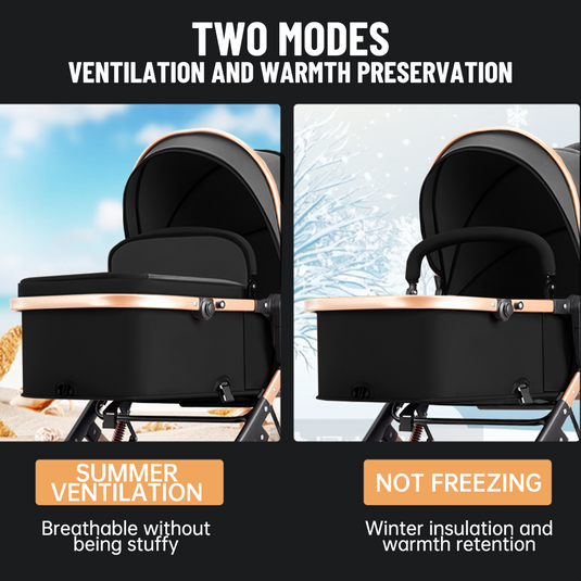 PORIYA Baby Pram Stroller Car Seat 3 in1 Foldable Kid Bassinet Newborn Travel Pushchair