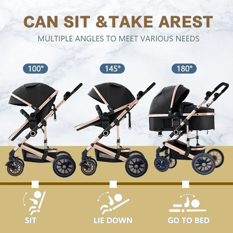 Load image into Gallery viewer, PORIYA Baby Stroller Foldable Pram Bassinet Carriage Infant Travel Pushchair Strollers
