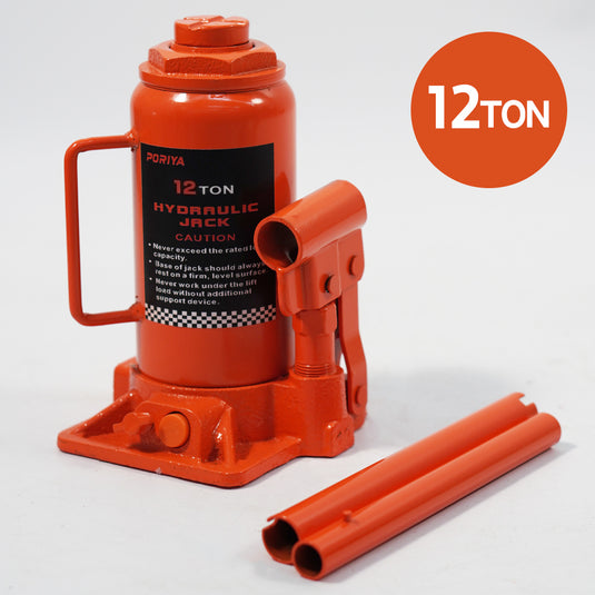 PORIYA 10/12/20 Ton Bottle Jack Hydraulic Lifter Heavy Duty Car Safety Valve 4WD