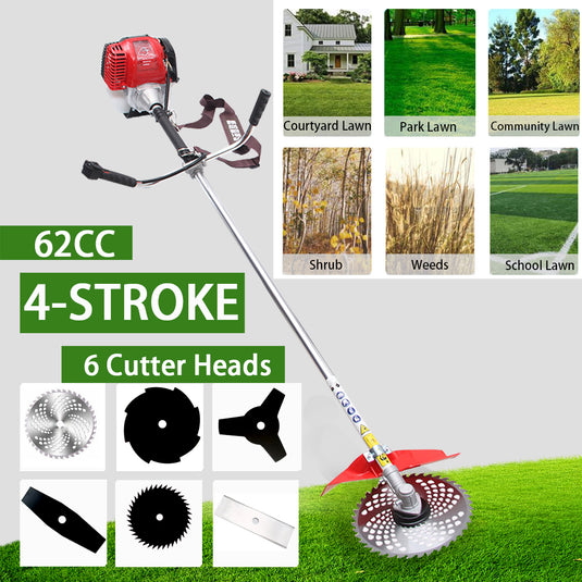 7IN1 Petrol Pole Chainsaw Brush Cutter Whipper Snipper Hedge Trimmer 52CC & 62CC