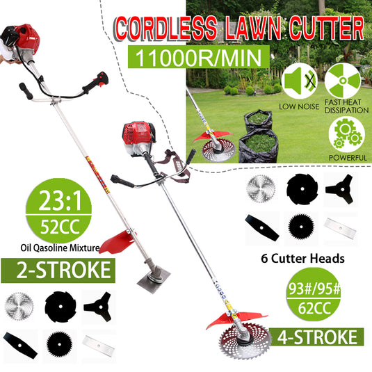 7IN1 Petrol Pole Chainsaw Brush Cutter Whipper Snipper Hedge Trimmer 52CC & 62CC