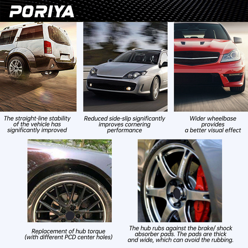 Load image into Gallery viewer, PORIYA 2PCS Wheel Spacers 35mm 5x114.3 for Ford Falcon XT XF EA EB ED EF EL to BA BF FG
