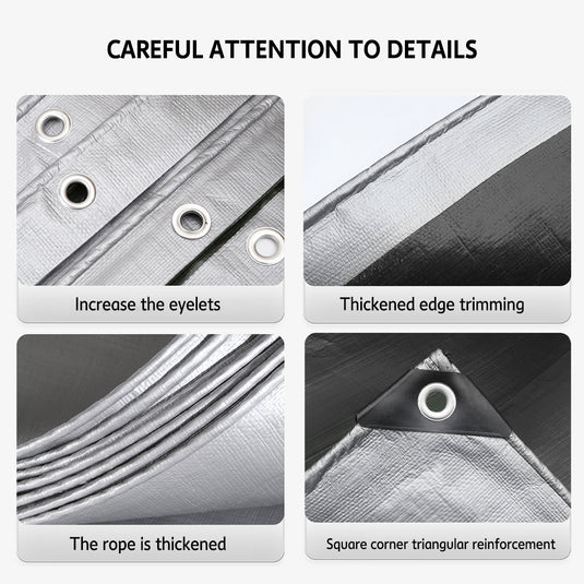 PORIYA Heavy Duty Poly Tarp Waterproof Tarpaulin Outdoor Camping Cover 180gsm Poly Tarp