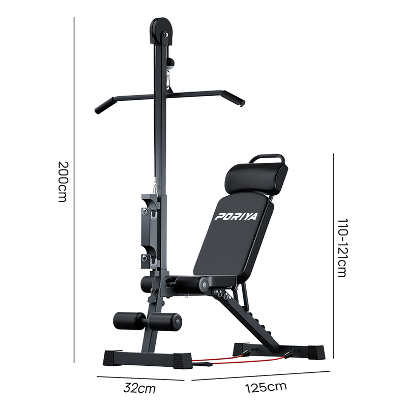 Load image into Gallery viewer, PORIYA 9In1 Foldable Adjustable Weight Bench Fitness Bench Adjustable Bench Gym
