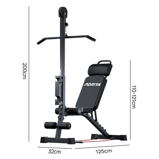 PORIYA 9In1 Foldable Adjustable Weight Bench Fitness Bench Adjustable Bench Gym