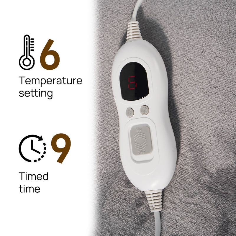 Load image into Gallery viewer, PORIYA Electric Heated Throw Heated Blanket Warm Washable Flannel Heating Blanket
