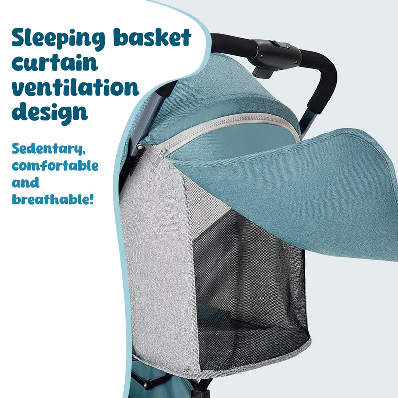 Load image into Gallery viewer, PORIYA Baby Stroller Pram Lightweight Compact Foldable Carry on Plane wi Mosquito Net
