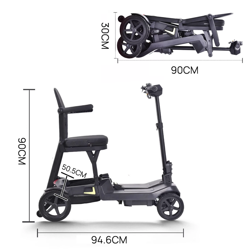 Load image into Gallery viewer, 16KG Electric Mobility Scooter Lithium Motorised Foldable w/ Storage Basket
