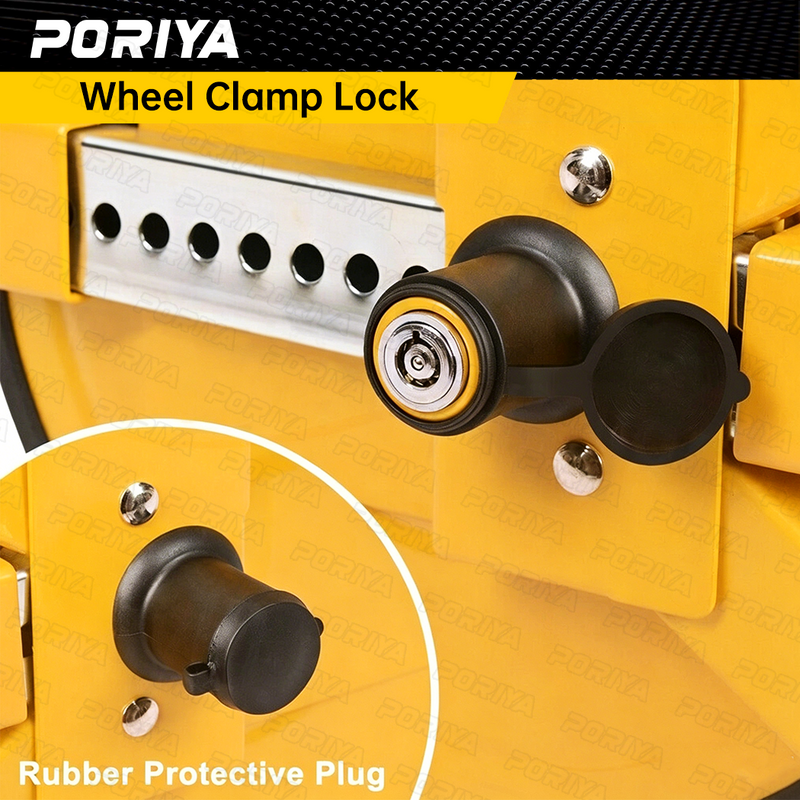 Load image into Gallery viewer, PORIYA Wheel Lock Clamp Car Caravan Trailer Security Keys Heavy Duty 13''-15''
