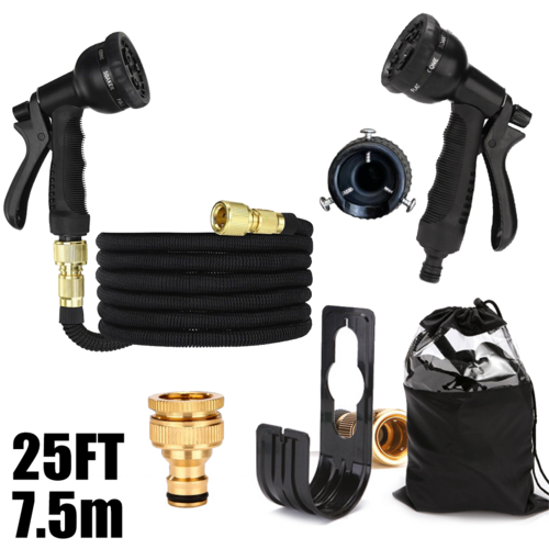 Load image into Gallery viewer, 25-100FT Flexible Expandable Garden Water Hose Pipe Car Wash W/ Spray Nozzle Gun
