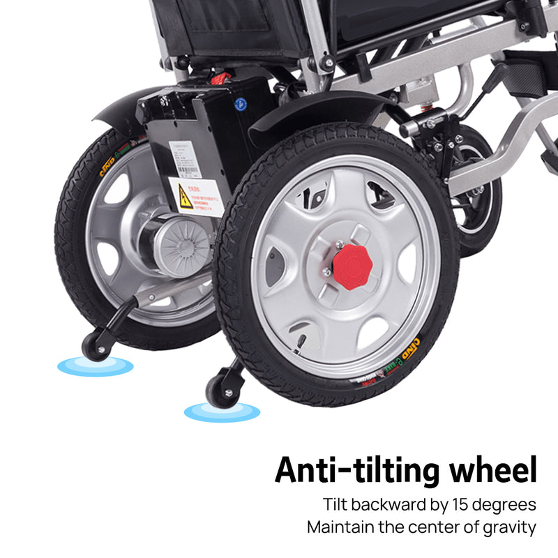 Load image into Gallery viewer, Electric Wheelchair Folding Long Range Motorised Foldable Armrest Free Flip
