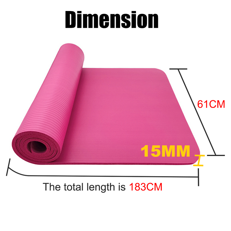 Load image into Gallery viewer, 10/15/20MM Thick Yoga Mat Pad NBR Nonslip Exercise Fitness Pilate Gym Durable
