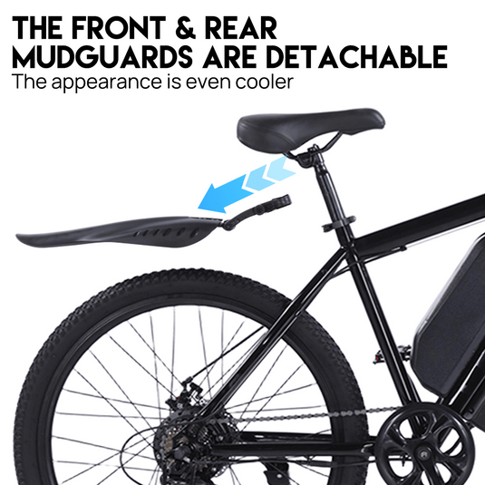 26" Mountain eBike 48V 10Ah Magnesium Alloy Electric Bicycle 1500W Motor E-MTB
