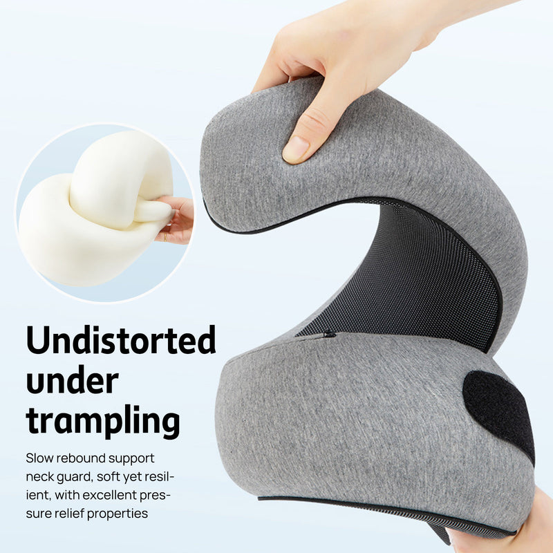 Load image into Gallery viewer, PORIYA Travel Pillow U Shaped Memory Foam Neck Head Rest Soft Support Plane Car Pillow
