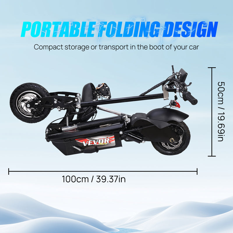 Load image into Gallery viewer, PORIYA 2000W 70KM/H Adult Electric Scooter Motor e Scooter Foldable Bike With Seat
