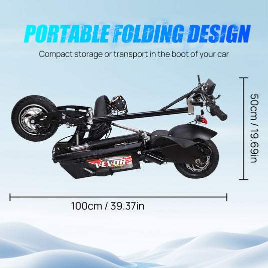 PORIYA 2000W 70KM/H Adult Electric Scooter Motor e Scooter Foldable Bike With Seat