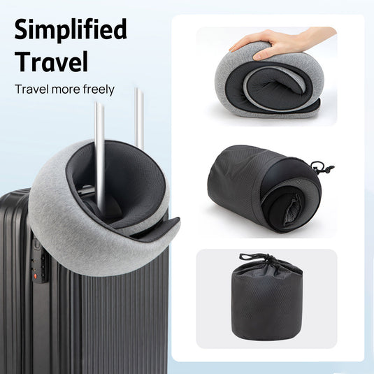 PORIYA Travel Pillow U Shaped Memory Foam Neck Head Rest Soft Support Plane Car Pillow