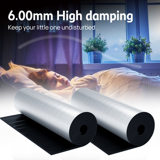 PORIYA 1Mx5M Sound Deadener Roller Car Insulation Mat Heat Shield Noise Adhesive Foam