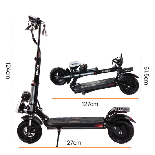Electric Scooter 2500W 70KM/H Off Road Portable Foldable Adult E-Bike W / Seat