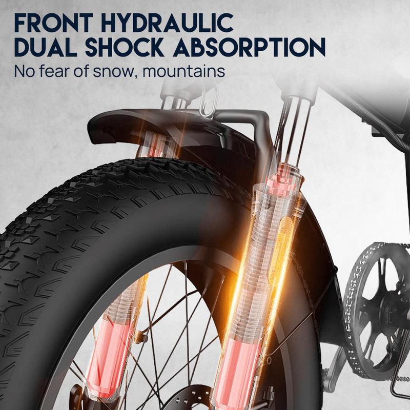 Load image into Gallery viewer, 1500W Electric Tricycle escooter Urban City Bicycle Rechargeable 20&quot; Fat Tyre
