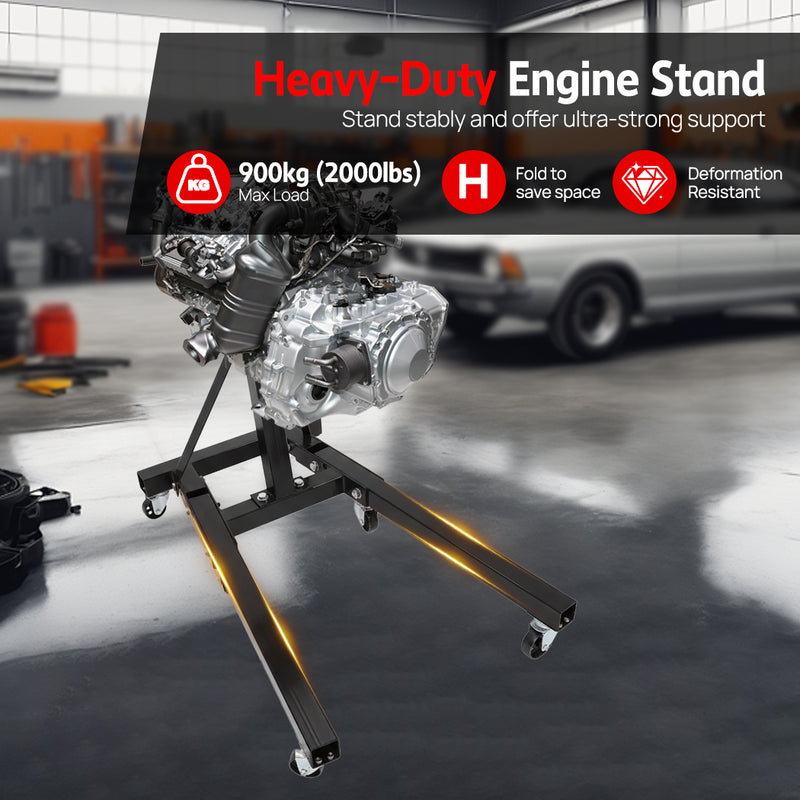 Load image into Gallery viewer, PORIYA  450kg Engine Stand Cars Auto Motor Crane Industrial Workshop Move Hoist
