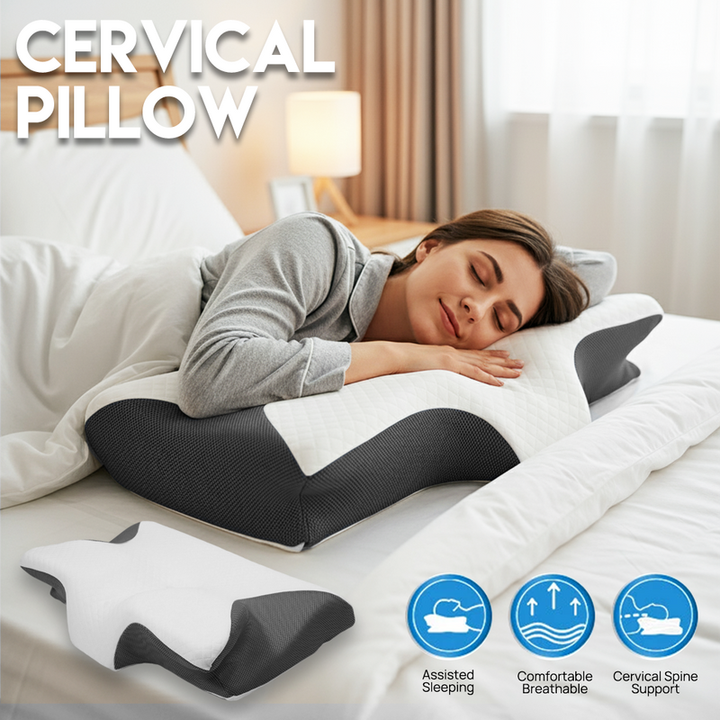 Load image into Gallery viewer, PORIYA Ergonomic Cervical Pillow Cooling Memory Foam Pillow Neck Support Pillow
