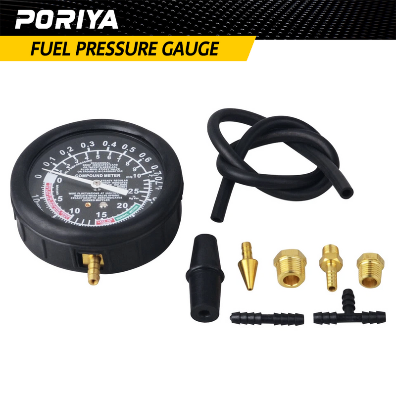 Load image into Gallery viewer, PORIYA Fuel Pump Vacuum Gauge Pressure Vacuum Tester Carburetor Valve Pressure Test Kit
