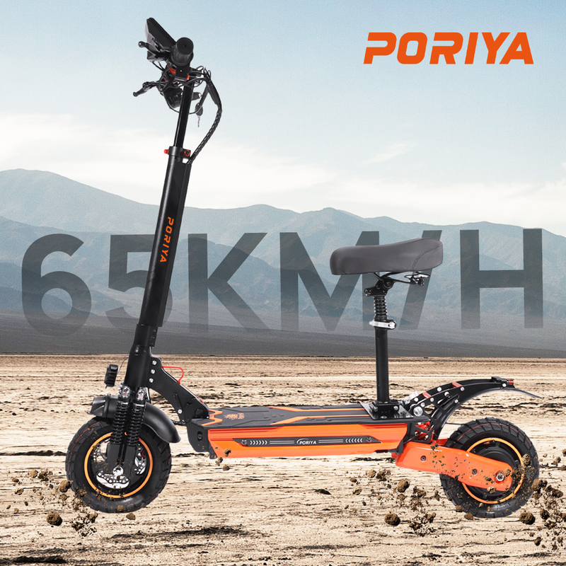 Load image into Gallery viewer, PORIYA Electric Scooter 2000W 65KM/H Portable Foldable Off Road Adult E-Bike
