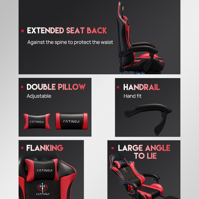 Load image into Gallery viewer, Gaming Chair Office Computer Seating Racing PU Executive Massage Racer Recliner
