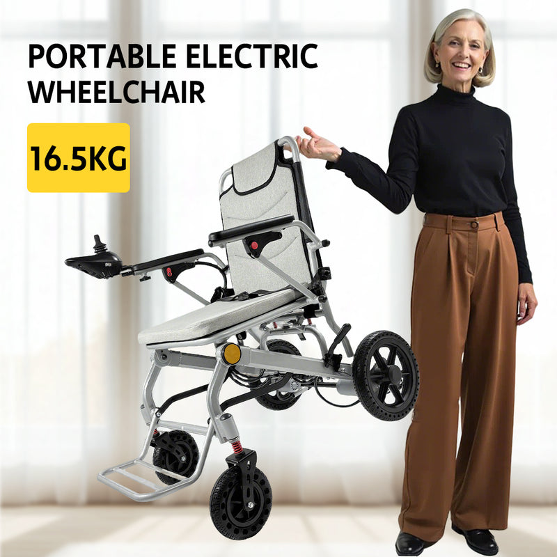 Load image into Gallery viewer, 16.5KG Electric Wheelchair Lightweight Foldable Lithium Power Aluminium Portable
