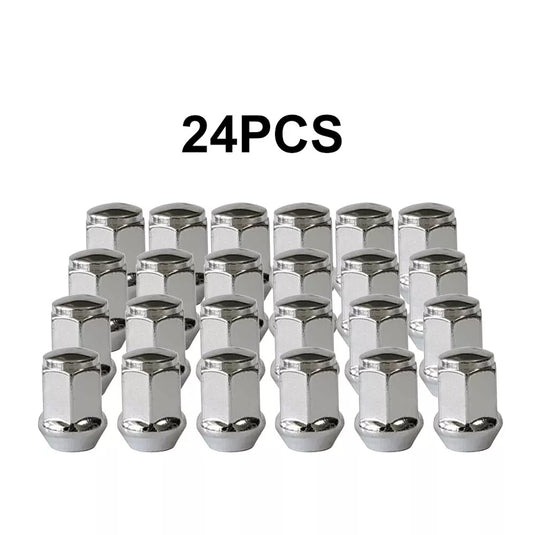 PORIYA 24x M12x1.5 Chrome Wheel Nuts For Ford Ranger Mitsubishi Triton Mazda Bravo Bt50
