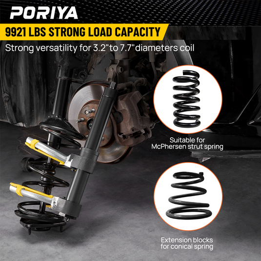 PORIYA 4500kg Macpherson Strut Coil Spring Compressor Dumper Extractor Yolk 3pcs