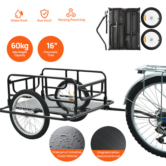 PORIYA Bicycle Cargo Luggage Trailer Cart Bike Wagon Carrier Trailer 16