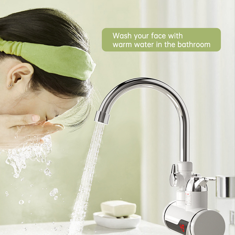 Load image into Gallery viewer, PORIYA 360° Electric Instant Hot Water Tap w/ Led Display Cold Hot Water Heater Faucet
