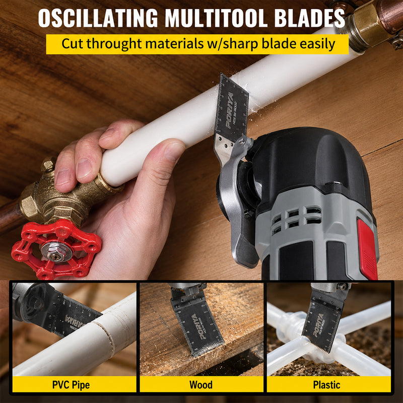 Load image into Gallery viewer, PORIYA 100/200PCS Oscillating Multi Tool Saw Blades Multi Tool Blades for Wood Plastic
