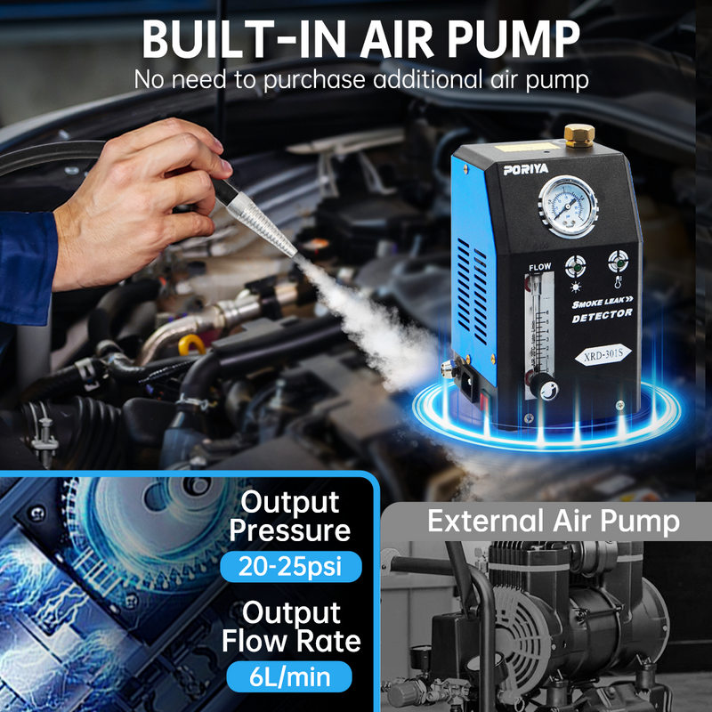 Load image into Gallery viewer, PORIYA Automotive Smoke Machine Leak Detector EVAP Leak Tester Built-in Air Pump
