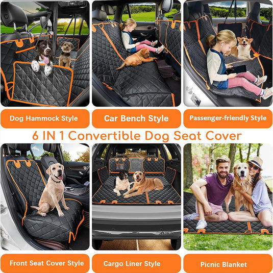 PORIYA Premium Pet Car Seat Cover Hammock Non-Slip Protector Mat Waterproof Cat Dog