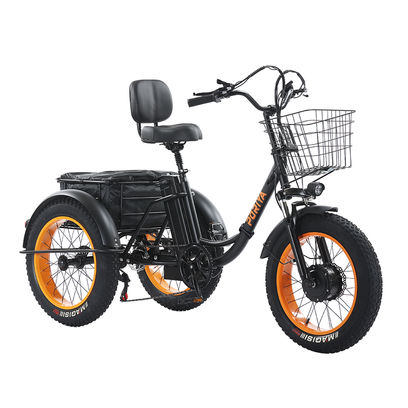 Load image into Gallery viewer, PORIYA 20" Foldable Electric Tricycle 1500W Fat Tire 3 Wheel Bike 55km/h E-Trike 60km
