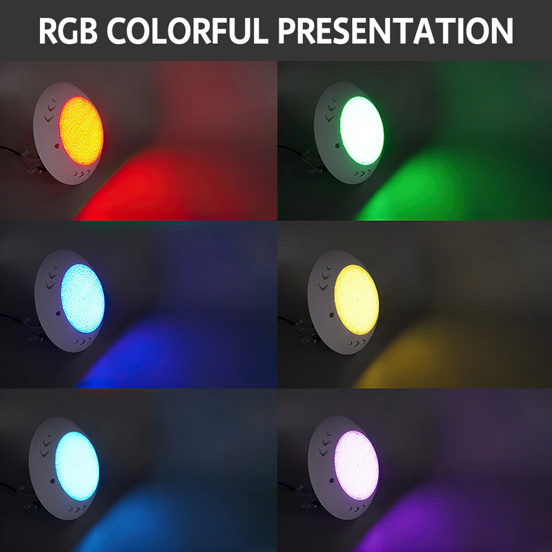 Load image into Gallery viewer, PORIYA 55W Resin Filled Underwater Swimming Pool Light LED RGB with Remote Controller
