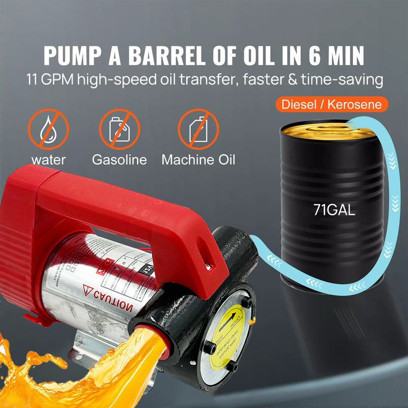 Load image into Gallery viewer, PORIYA 12V Diesel Transfer Pump Extractor Oil Fuel Electric Bowser Auto Car DC 45L/min
