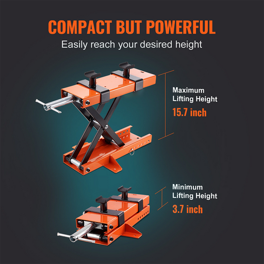 PORIYA 1100lb Motorcycle Scissor Lift Stand 500KG Motorbike Lift Working Bench ATV Jack
