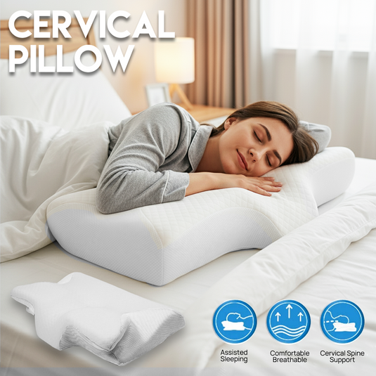 PORIYA Ergonomic Cervical Pillow Cooling Memory Foam Pillow Neck Support Pillow