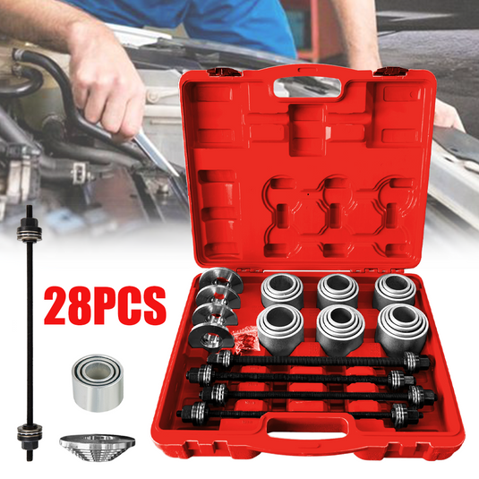 PORIYA 28 pcs Bush Removal Kit Bush Bearing Seals Press Pull Sleeve Tool Kit Set