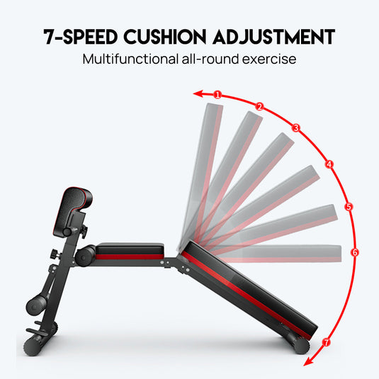 ADKING Weight Bench Fitness Bench Press Squat Rack Adjustable Home Gym Equip
