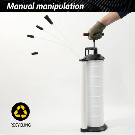 PORIYA 7L Waste Oil Fluid Suction Manual Extractor Pump Vacuum Fuel Car Boat Transfe