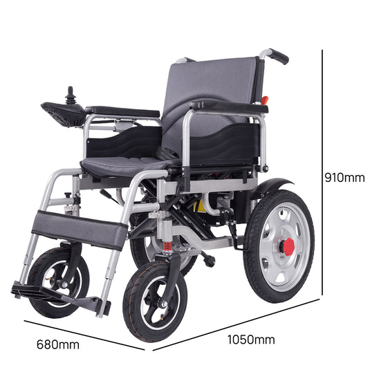 Electric Wheelchair Folding Long Range Motorised Foldable Armrest Free Flip
