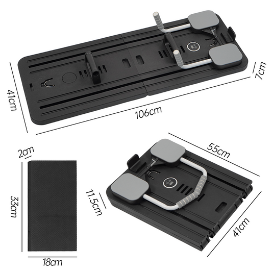 Multifunctional Abdominal Board Pilates Slide Board Gym 8-in-1 W/ 4×Push-up grip