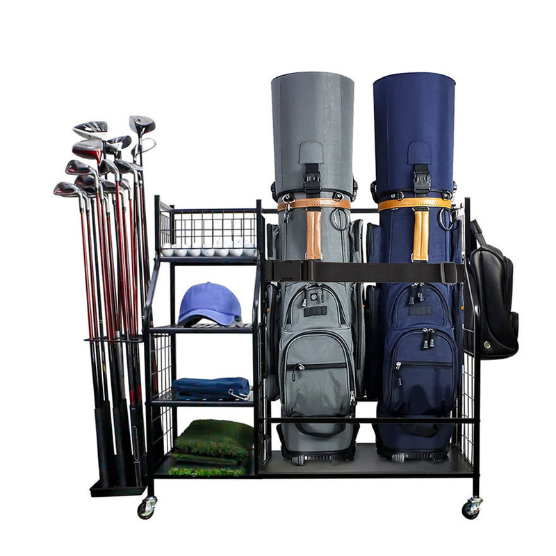 Load image into Gallery viewer, Golf Bag Storage Rack Garage Bag Organizer Storage Stand Golfing Equipment Rack
